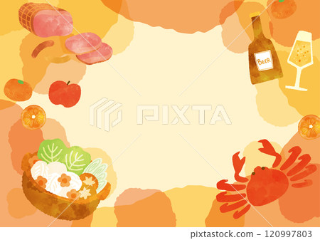 年終美食範本背景 120997803