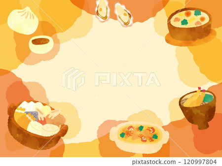 Winter gourmet background template 120997804