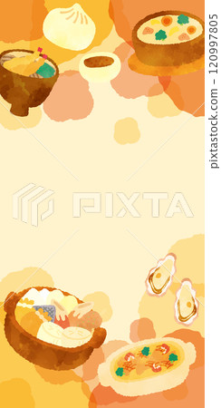 Winter gourmet background template 120997805