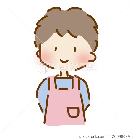 A cute and relaxed male nursery teacher 120998089