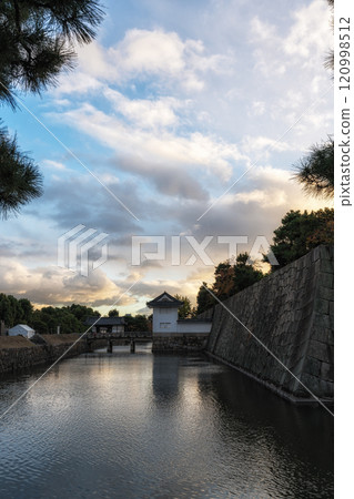 Nijo Castle Moat during Sunset Nijo Castle Moat during Sunset 120998512