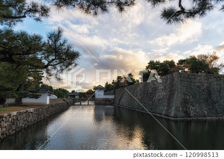 Nijo Castle Moat during Sunset 120998513