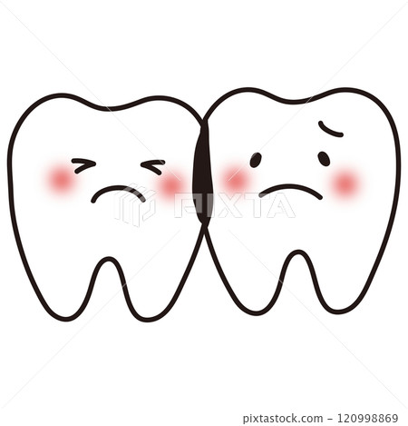 Cavities between the teeth 120998869