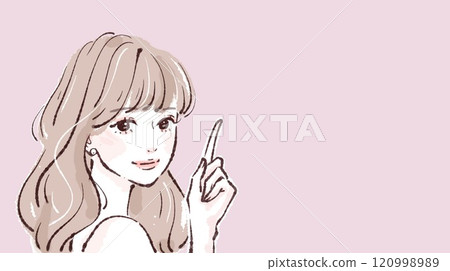Illustration material of women and girls 120998989