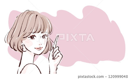 Illustration material of women and girls Illustration material of women and girls 120999048