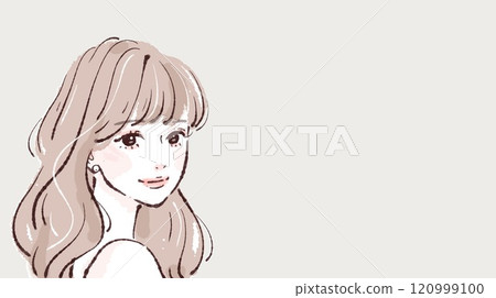 Illustration material of women and girls 120999100