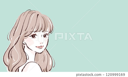 Illustration material of women and girls 120999169