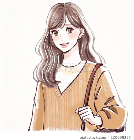 Illustration material of women and girls 120999255