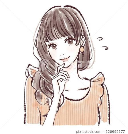 Illustration material of women and girls 120999277