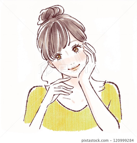 婦女和女孩插畫素材 120999284