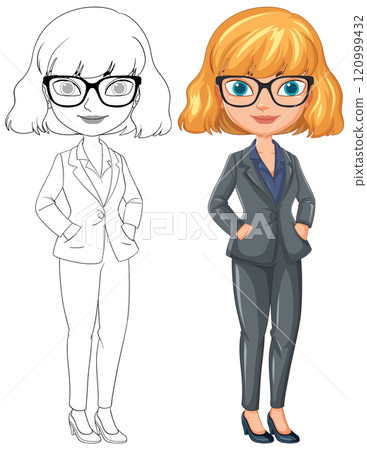 Professional Woman in Business Attire 120999432