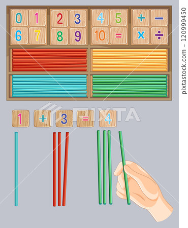 Colorful Math Learning Tools for Kids Colorful Math Learning Tools for Kids 120999450