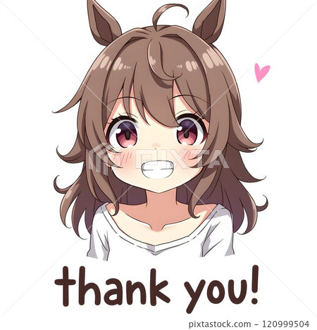 一個可愛的女孩微笑著說「謝謝」。 120999504