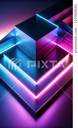 Dark neon shades in abstract composition Dark neon shades in abstract composition 120999685