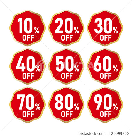 折扣銷售折扣標籤 %OFF 120999700