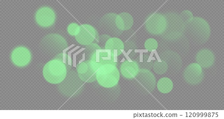 Green bokeh, blurred background with sparkling lights, blurry glitter effect. B 120999875
