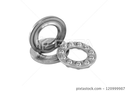 Thrust ball bearing isolated on white background Thrust ball bearing isolated on white background 120999987