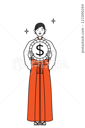 外匯收益與強勢美元形象 巫女白袍猩紅袴 121000264