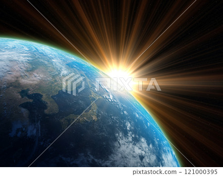 地球新年新年快樂日出太陽日本中心 121000395