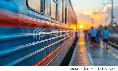Platform Walkway, A Tranquil Path Along the Train Tracks 121000982