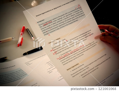 English proofreading paper in office English proofreading paper in office 121001068