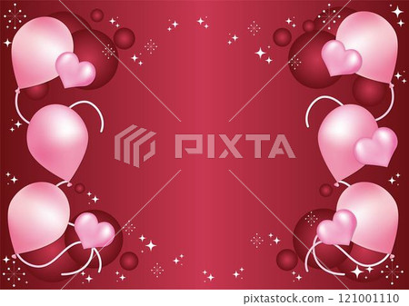 Valentine's Day balloons, hearts, frames, design letters, backgrounds, cards, illustrations 121001110