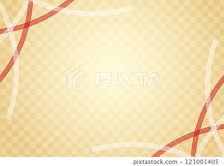 Background material for Japanese Mizuhiki pattern gold folding screen New Year's cards 1 121001405