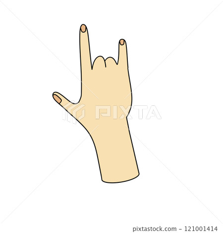 A hand with a fist made of the letter R 121001414