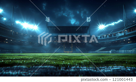 Amidst a thrilling atmosphere, the American football field is the heart of the action 121001443