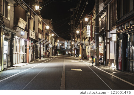 【城崎溫泉】溫泉小鎮的復古街景夜景 121001476