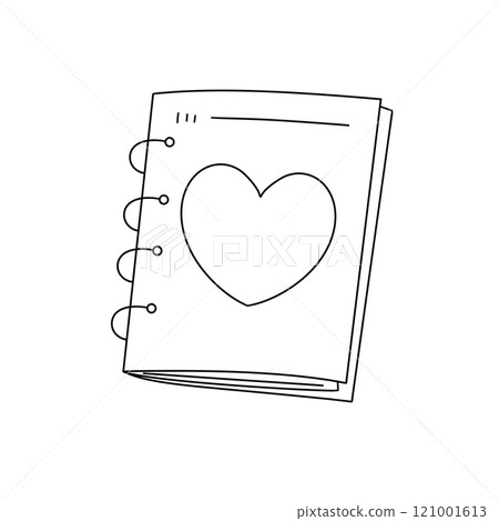 A book with a heart on it 121001613