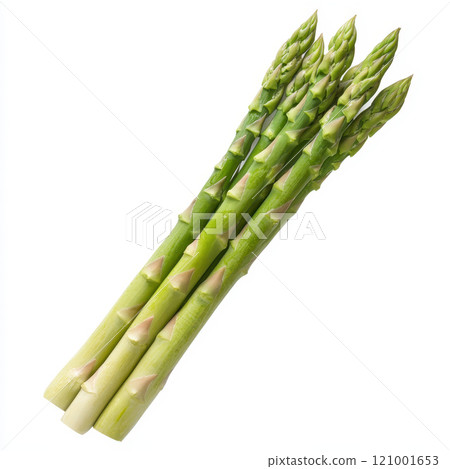 Fresh asparagus stalks with vibrant green color and healthy appearance Fresh asparagus stalks with vibrant green color and healthy appearance 121001653