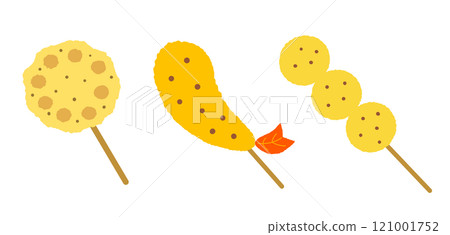 Fried skewers illustration Fried skewers illustration 121001752