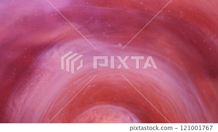 Mix whirl. Rotation abstract. Defocused bright pink cloud ink mist vortex vapor paint steam moving on art background. 121001767