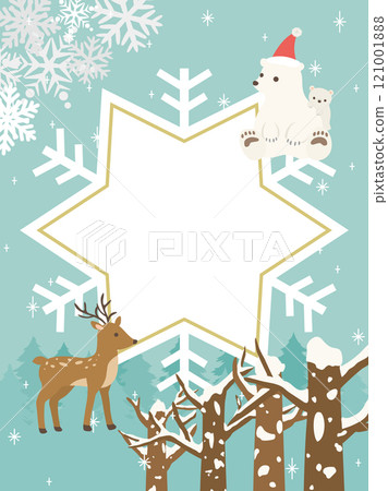 Winter animals background material 121001888