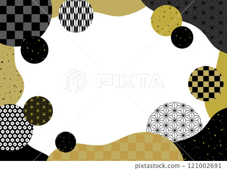 日式圓形波浪日式框/黑色 日式圓形波浪日式框/黑色 121002691