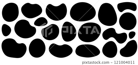 Shape Abstract Shape Circle Deformation Set Black Simple 121004011