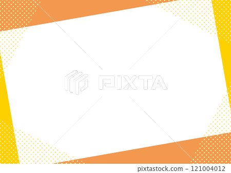 幾何框架簡單的橙色點 幾何框架簡單的橙色點 121004012