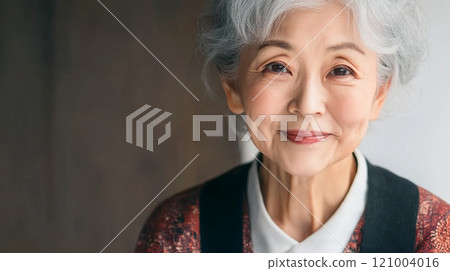 Portrait of a senior Japanese woman 121004016