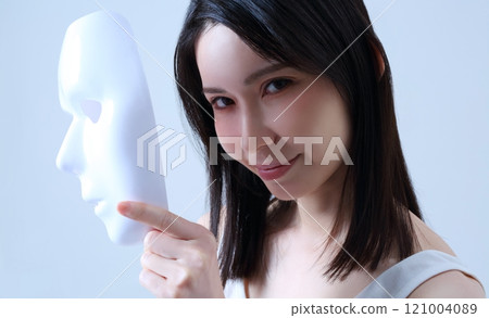 Image of a woman with a mask Image of a woman with a mask 121004089