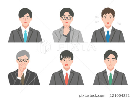 Various expressions of a man in a suit Various expressions of a man in a suit 121004221