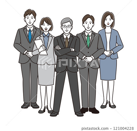 Illustration of businessmen gathering 121004228