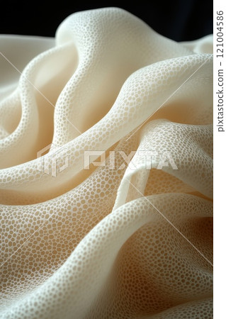 Delicate sheer textures with semi-transparent patterns, layers, and gradients, ethereal and airy 121004586