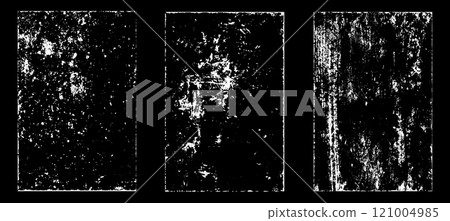 Black and white grunge. Distress overlay texture. Abstract surface dust and rough dirty wall background concept. Distress illustration simply place over object to create grunge effect. Vector EPS10. Black and white grunge. Distress overlay texture. Abstract surface dust and rough dirty wall background concept. Distress illustration simply place over object to create grunge effect. Vector EPS10. 121004985