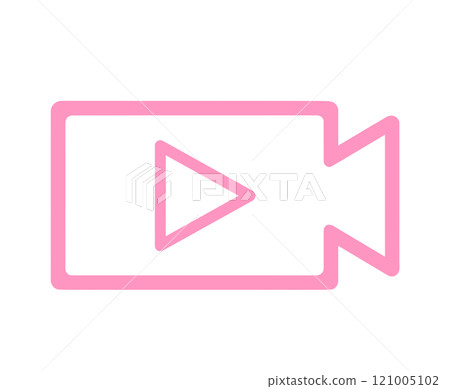 A simple pink video camera 121005102