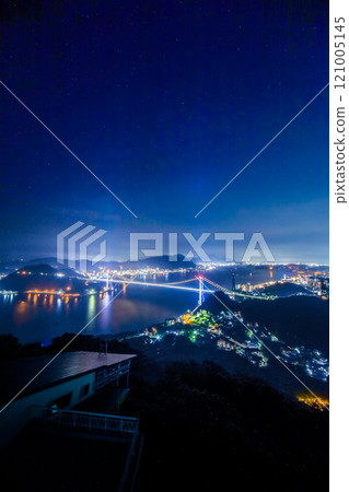 Night view of the Kanmon Straits from the summit of Mt. Hinoyama 121005145