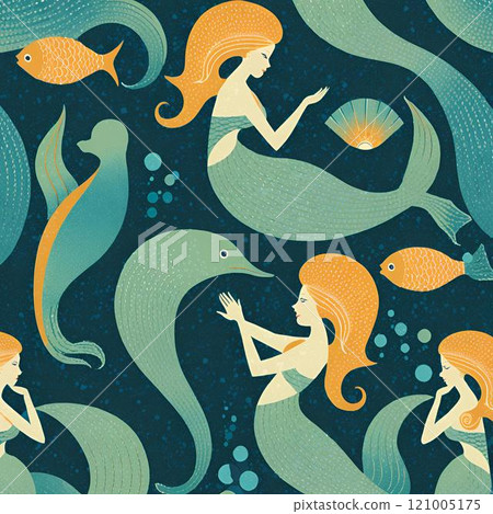 Summer image background with goldfish swimming 121005175