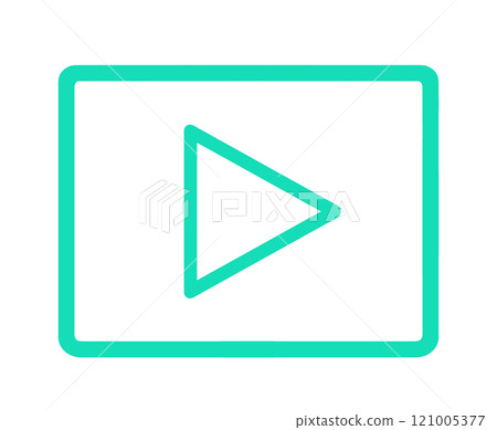 simple green video icon 121005377