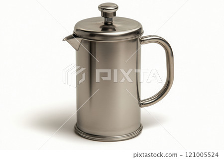 stainless steel coffee press with sleek design and ergonomic handle, perfect for brewing rich coffee. Its polished finish adds elegance to any kitchen 121005524