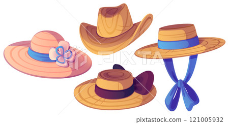 Farmer straw hat. Sun beach country cap for woman 121005932